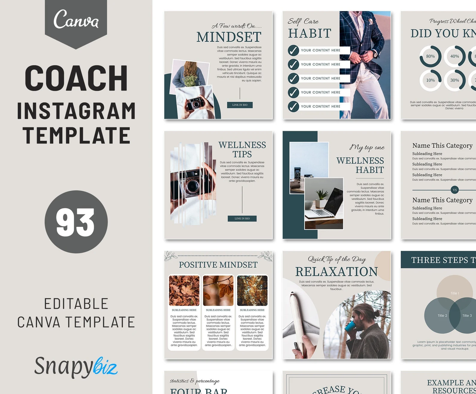 Instagram Coaching | Coach Instagram Templates For Canva | Social Media Toolkit for Coaches | Coaching Stories, IG-80