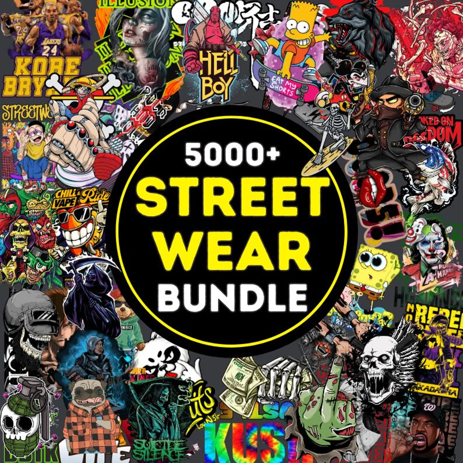 5000+ Latest Streetwear Bundle |PNG,AI,SVG| Tshirt Bundle